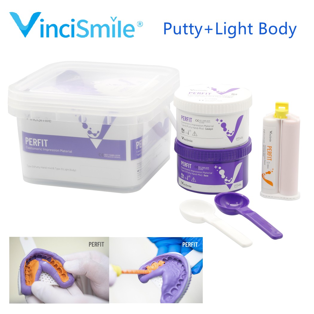 PERFIT Dental VPS PVS Impression Material Putty + Light Body Fast / Normal Set