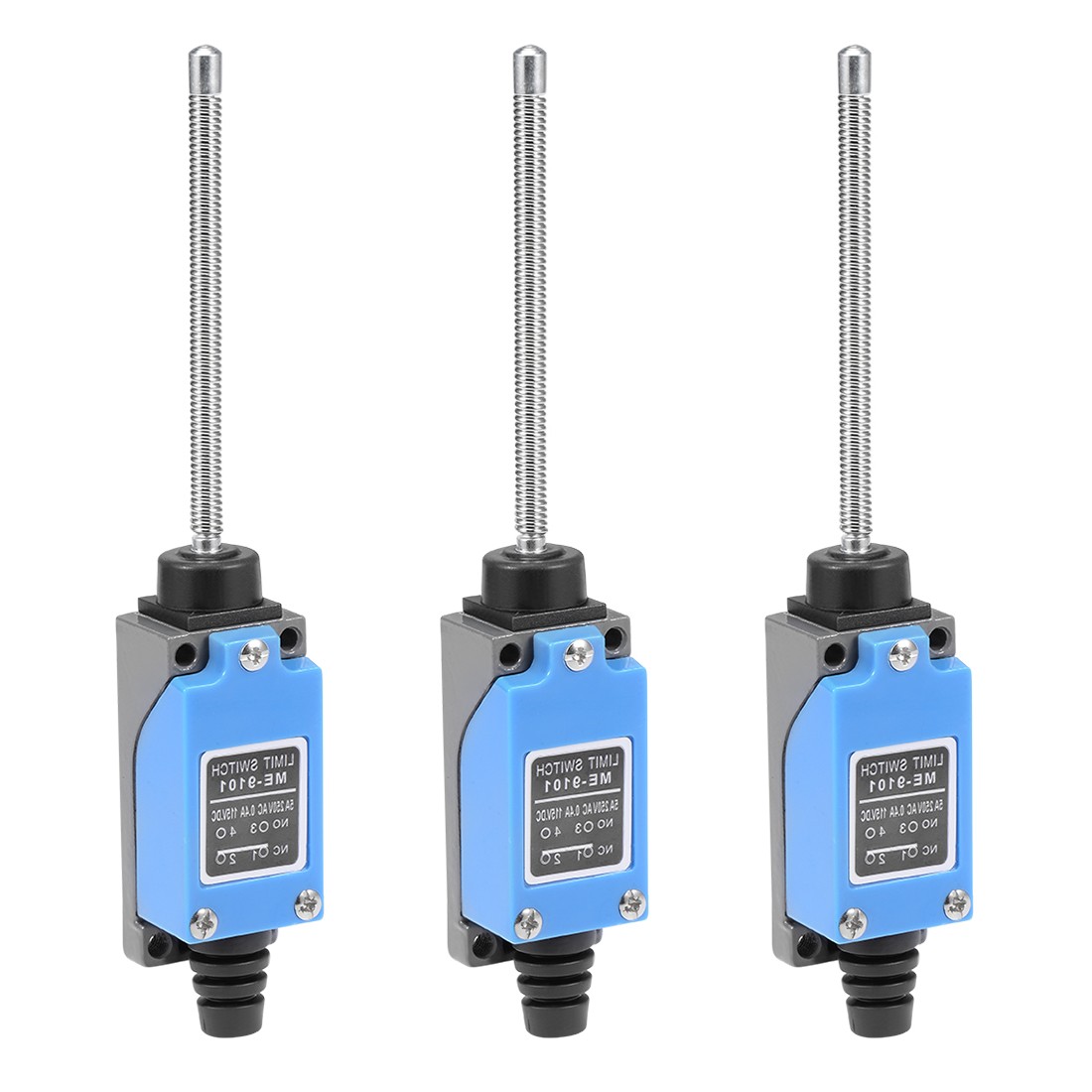 3 Pcs 64x28x25mm ME-9101 ME-8167 Coil Spring Rod Momentary Limit Switch 1NC+1NO