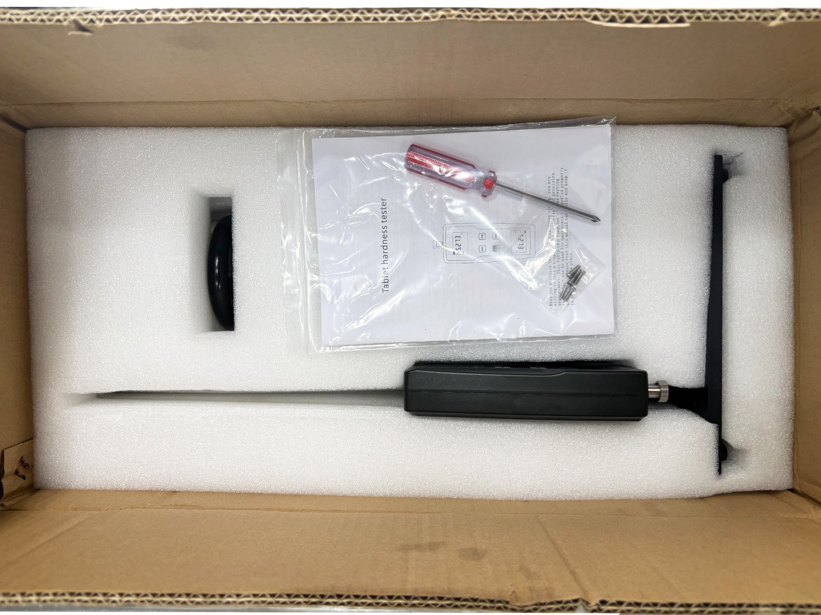 Tablet Hardness Tester Machine with Precision ±0.5%FS (Range) + 1 Digital Peak