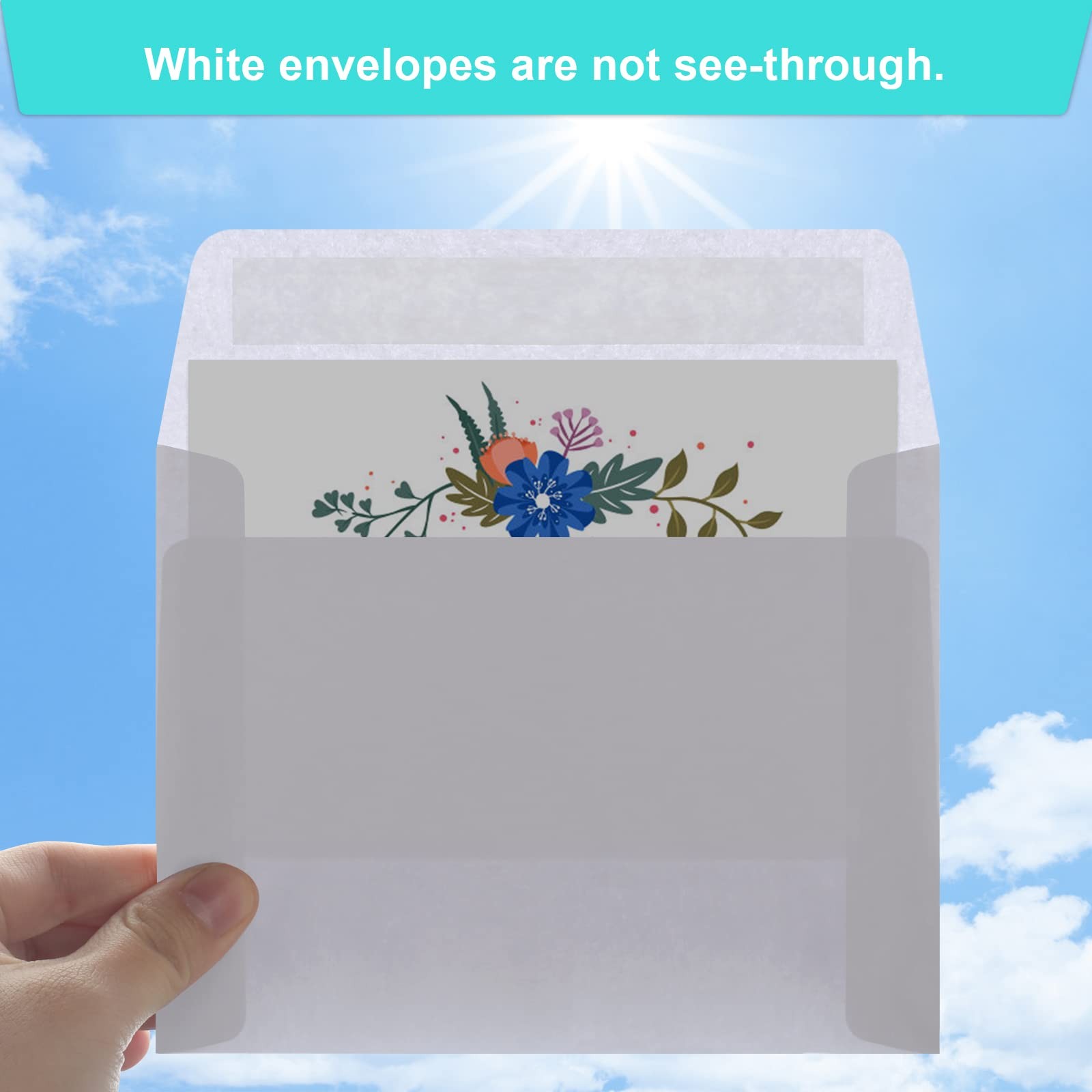 70 Packs Invitation Envelopes, A2 Envelopes White, (4.375×5.75in), White