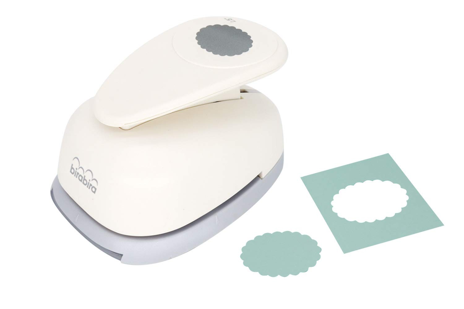 Scalloped Oval 2.5 Inch Paper Craft Punch Lever Ellipse Hole Puncher Crafts