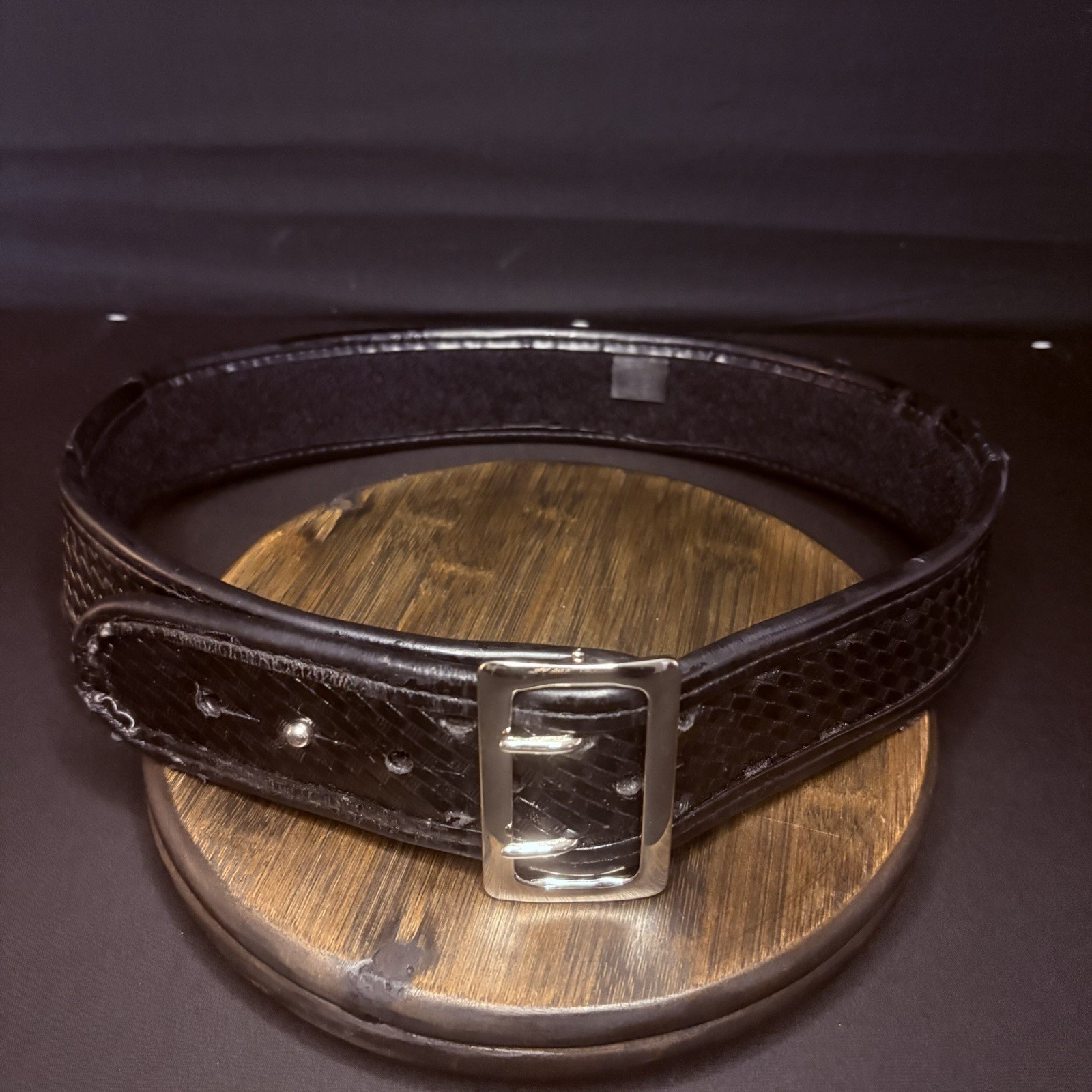 Bianchi Duty Belt (Size 34-36 «) Waist AccuMold Black Basket Weave Leather