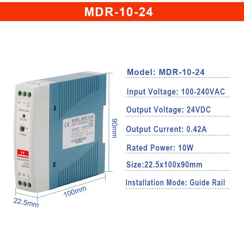 Switching Power Supply Industrial Mini Transformer Din Rail Single Output 5V 12V