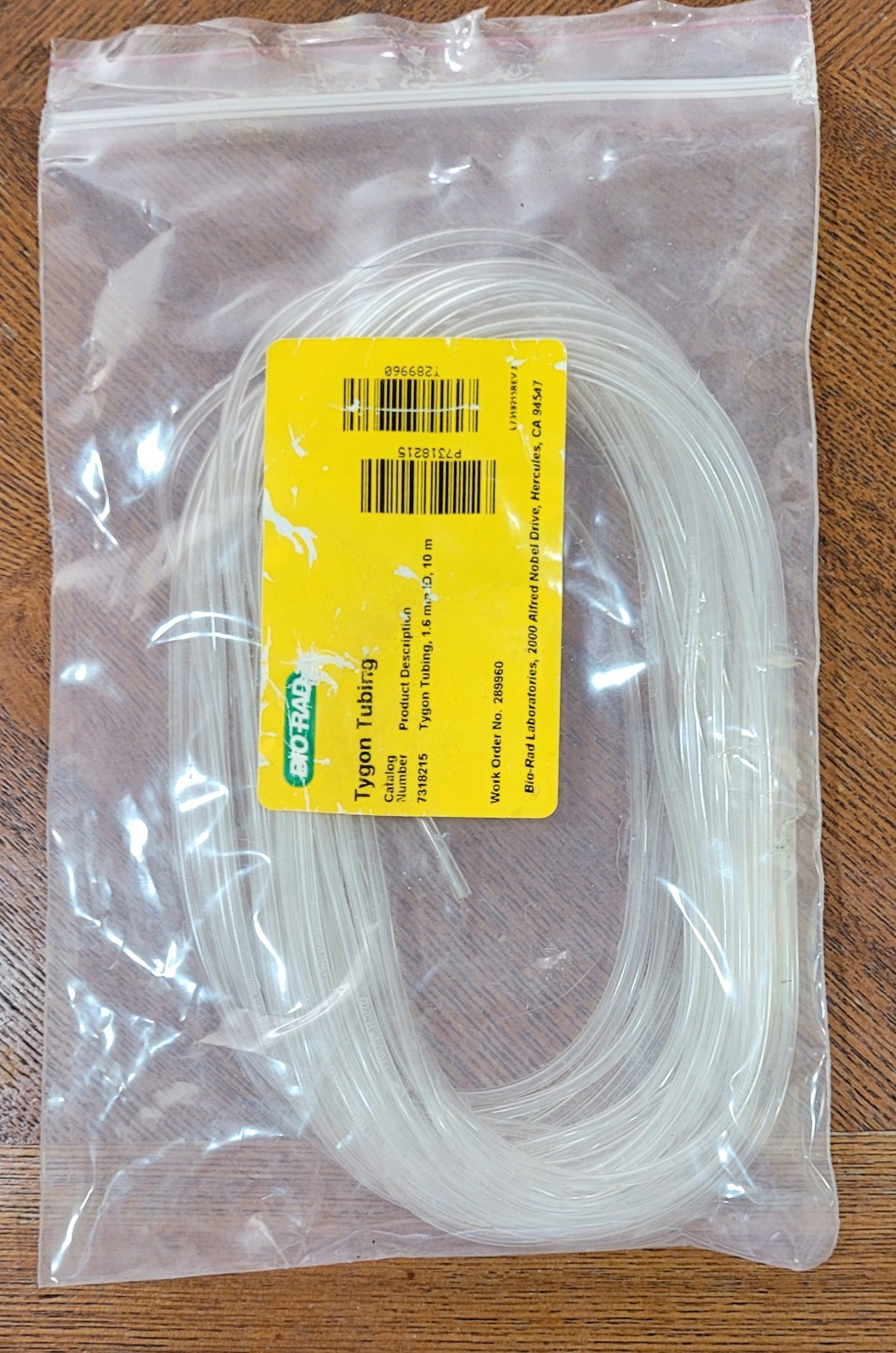 Bio-Rad Tygon Tubing 1.6 mm ID, 10 m 7318215 731-8215