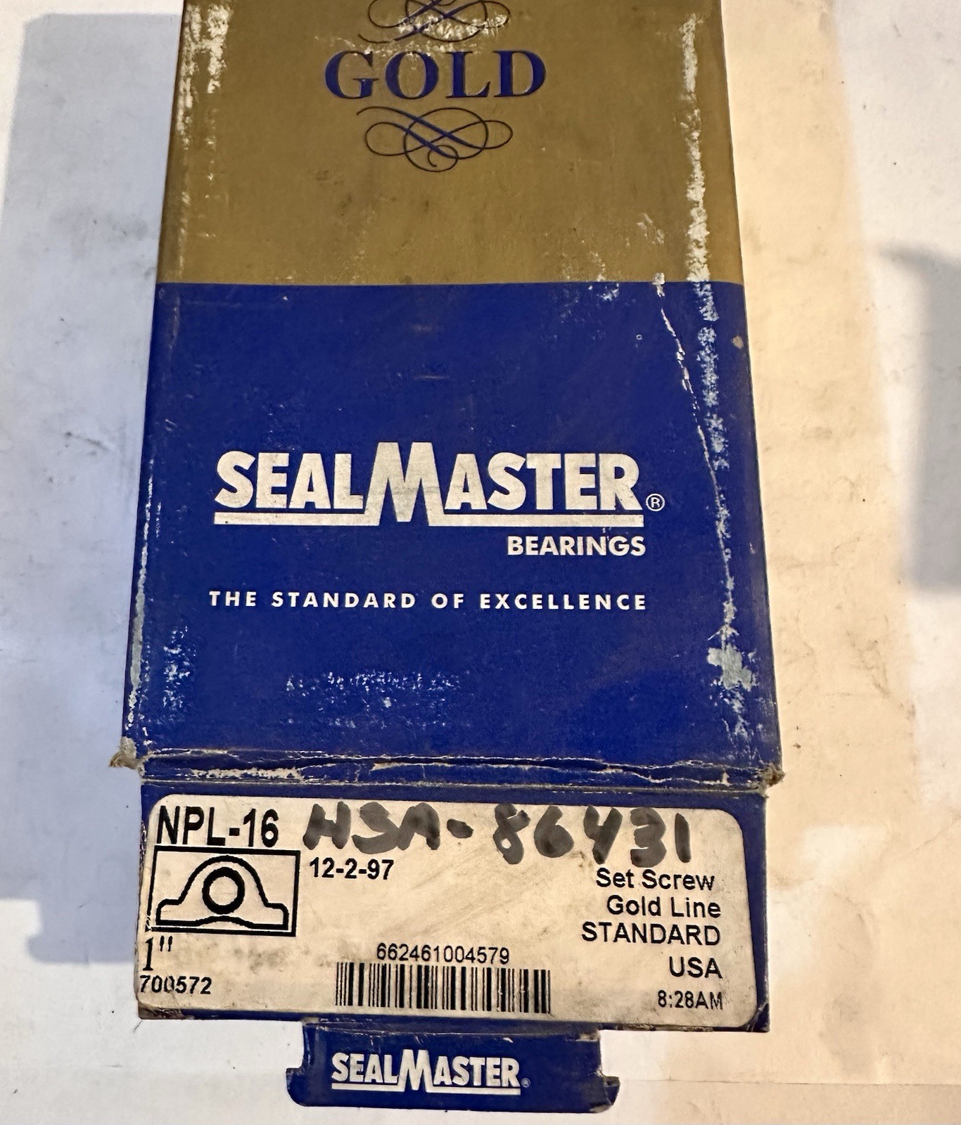 Sealmaster Gold NPL-16 F-104F Pillow Block Bearing – 1″ Bore