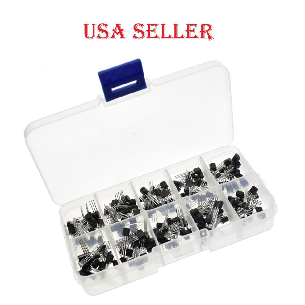 200pcs/Box Bipolar Junction Transistor BJT NPN PNP Assortment Kit 10 value Pack