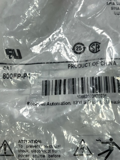 800FP-P4 Ser A 22.5mm Pilot Lamp Red New in Sealed Bag – Bag of 10 pcs