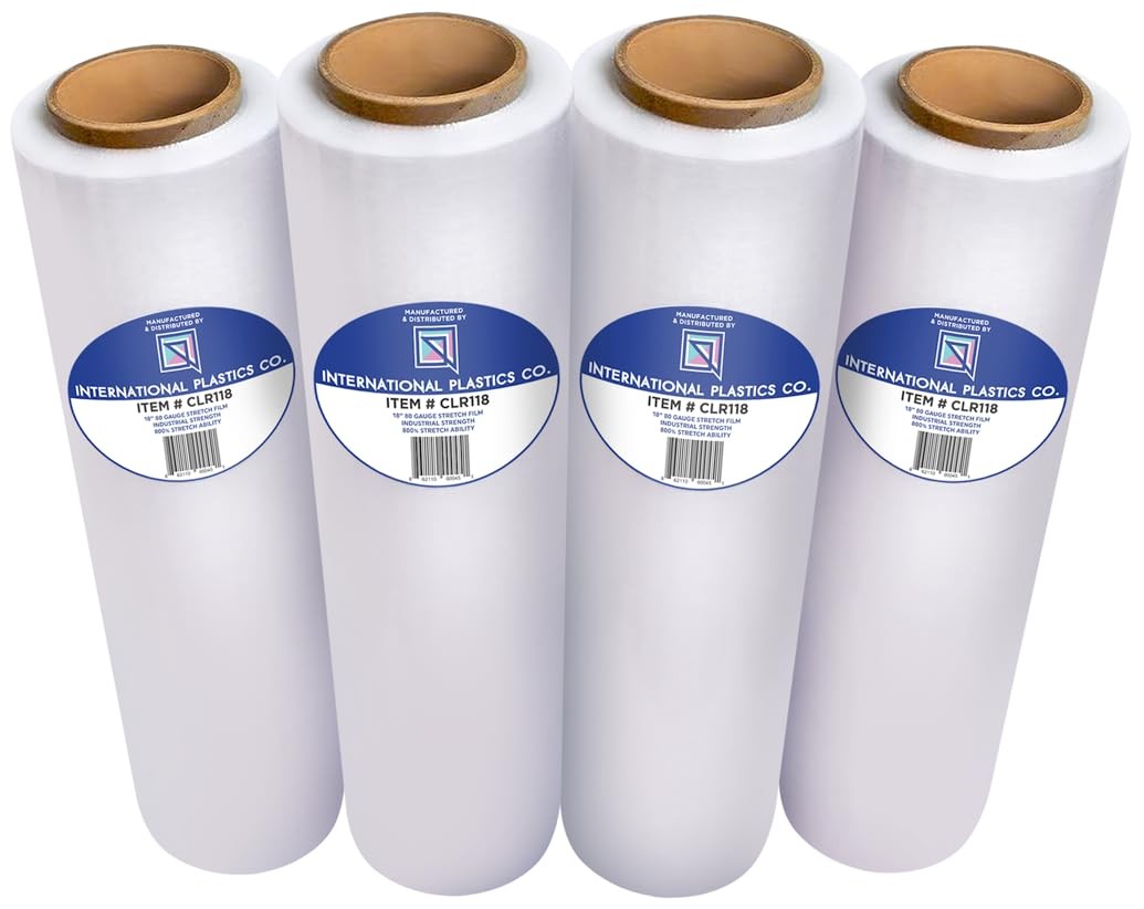 International Plastics Co. 80 Gauge 1200ft Plastic Stretch Film/Wrap 500% Str…