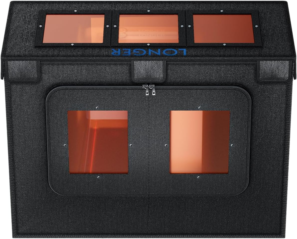 Laser Engraver Enclosure with Vent – Smoke & Noise Protection Cover 28.8x15x21.6