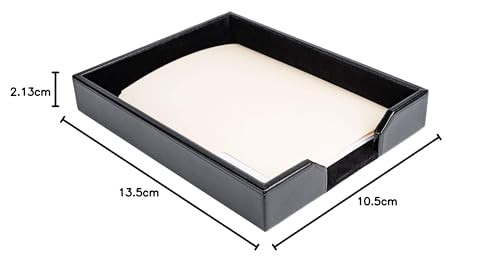 Dacasso Bonded Leather Desktop Tray Luxury Letter Holder Paper Organizer For