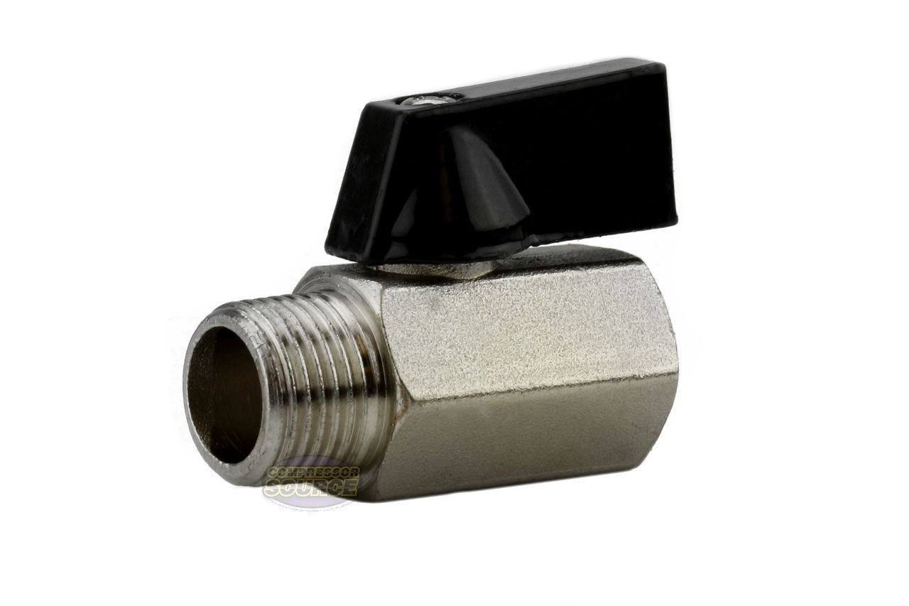 Mini 1/4″ Male 1/4 Inch Female NPT Brass Ball Shut Off Valve Water Air Fluid WOG
