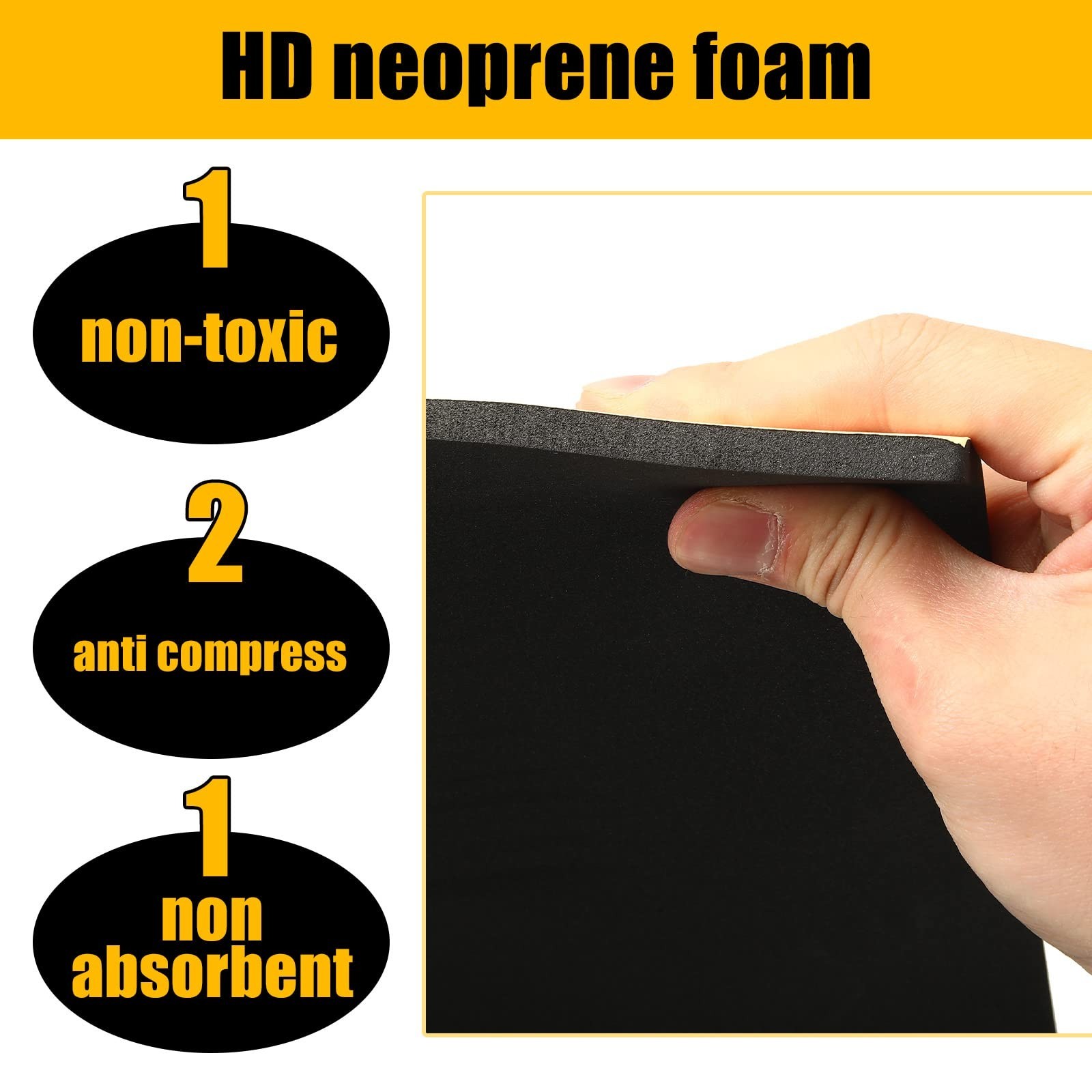 8 Pcs Self-Stick Foam Padding Sheets – Anti-Vibration Rubber Pads for Crafts & F