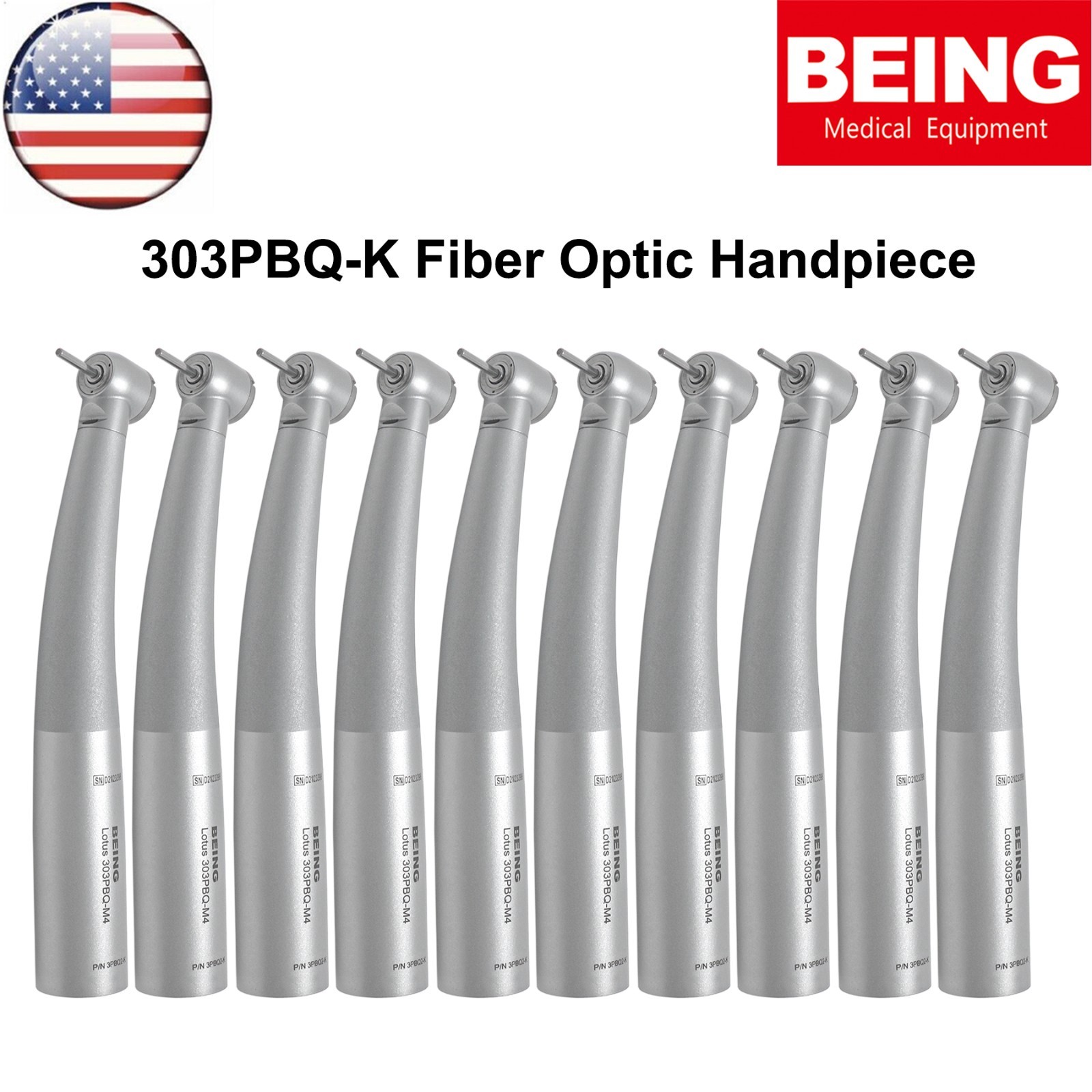 BEING Dental High Speed Fiber Optic Handpiece 4/6Hole Coupler Fit KaVo MULTIflex
