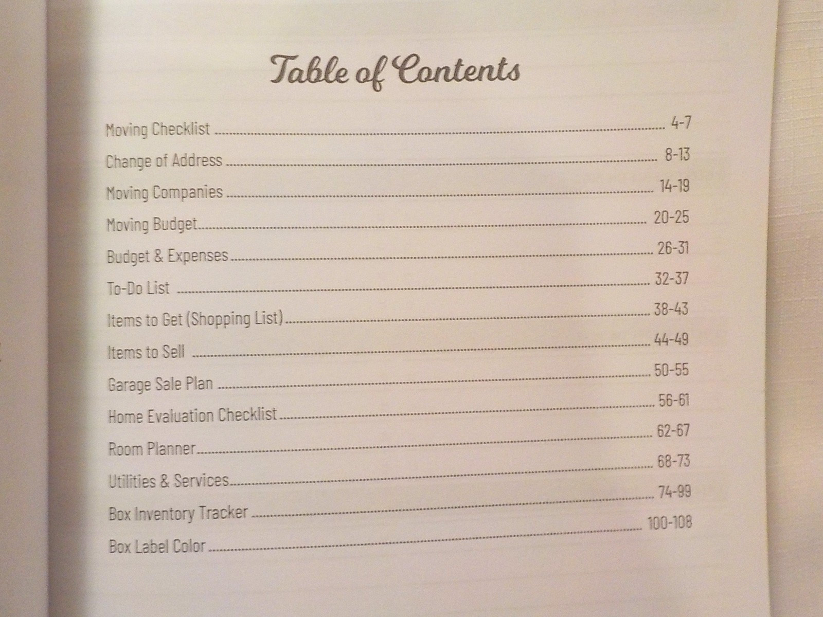 Brand New 2026 MOVING CHECKLIST PLANNER Paperback Organizer 108 Pages 10″ x 8″