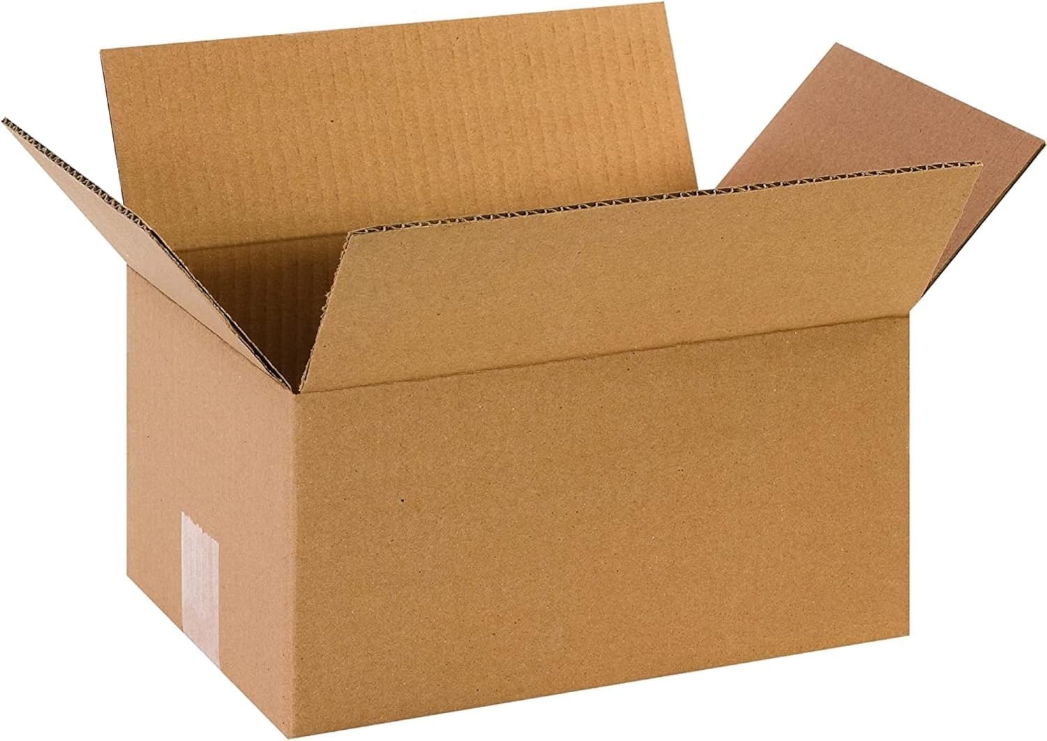 Durable 12″L x 8″W x 6″H Corrugated Boxes – 65 lbs Support, Eco-Friendly 25-Pack