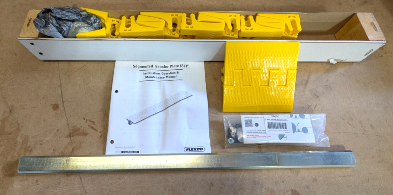 FLEXCO Segmented Transfer Plate 6" x 24" Wide 56112 TGB-6/152-3/3-24