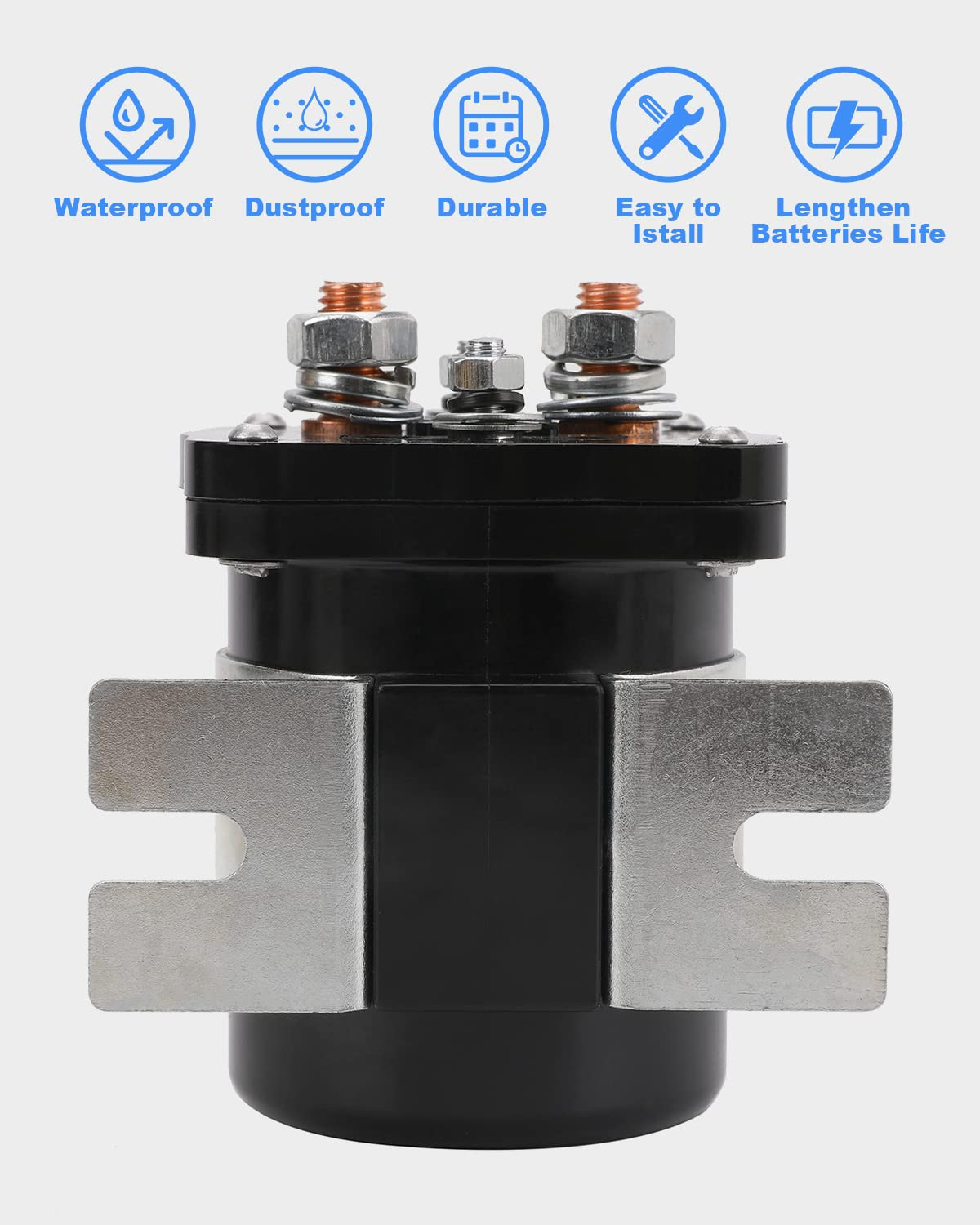 500A 12V Battery Isolator Relay Solenoid Continuous Duty For Dual Battery