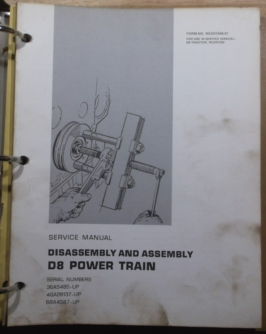 CAT CATERPILLAR D8 D8H TRACTOR DOZER SERVICE SHOP REPAIR MANUAL BOOK 36A 46A 68A