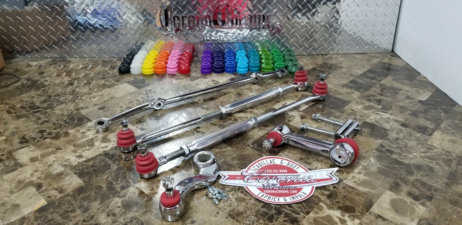 Chrome Steering Linkage Kit 58-64 Impala