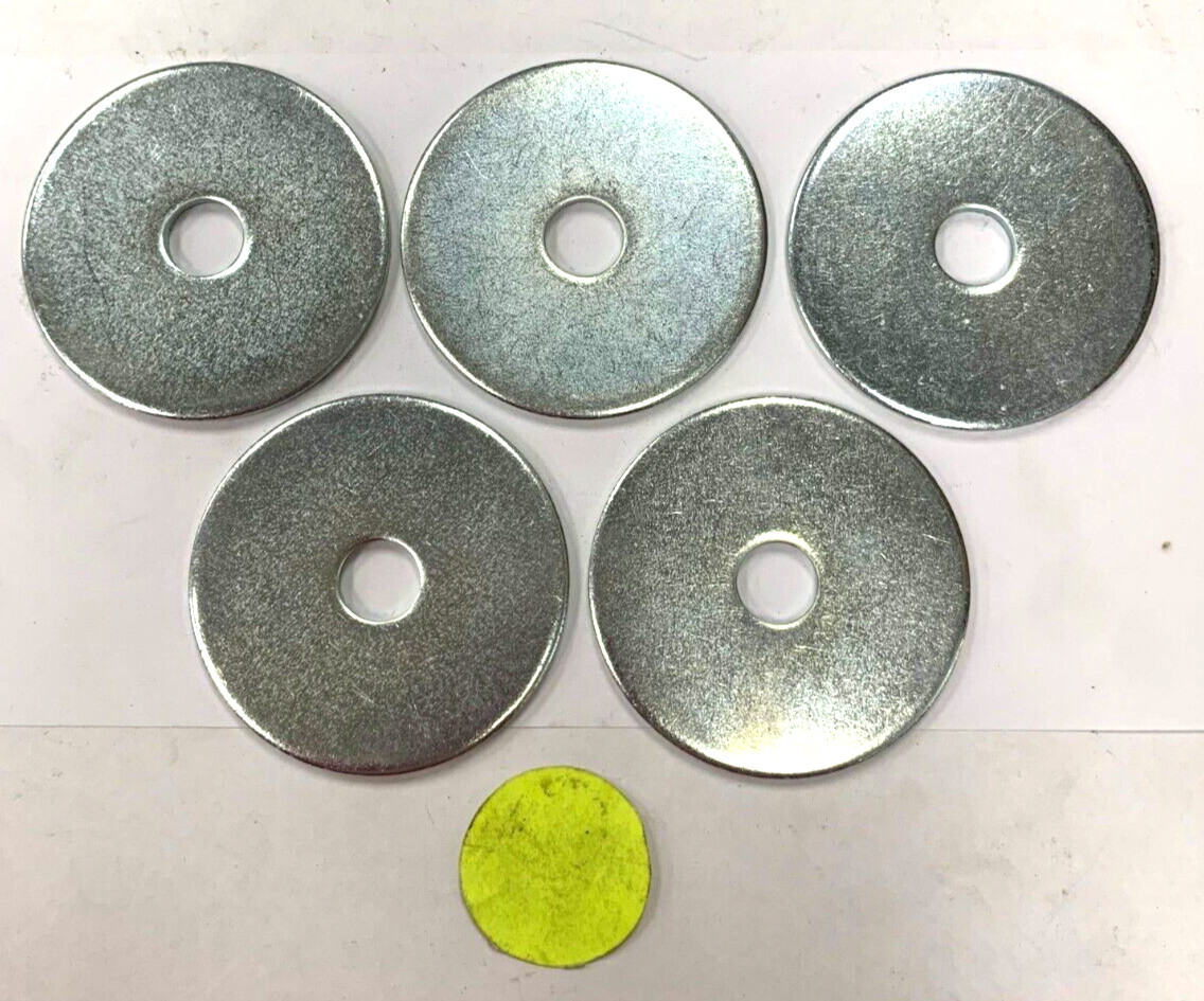 EXTRA HEAVY STEEL FENDER WASHER 1/2X2-1/2X1/8″ 11103747 LOT OF 5