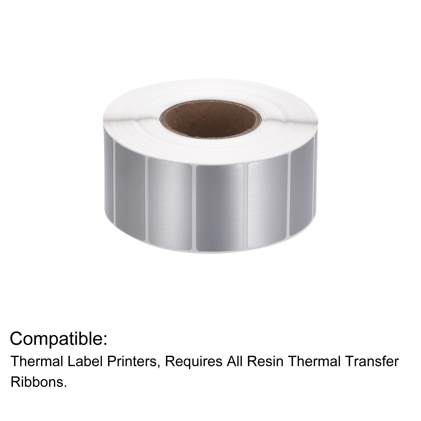2000 Labels 1 Roll Rectangle Sticker Metallic Silver 1.57″x0.8″ 1 Row
