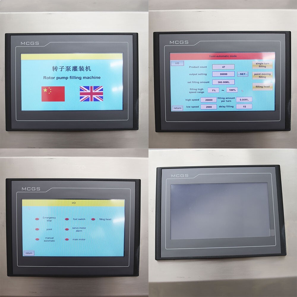 Open Box! 110V 5-50000ml Gear Pump Paste Liquid Filling Machine w/Touch Screen