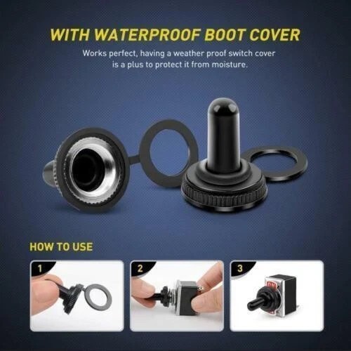 5X Toggle SWITCH ON/OFF Heavy Duty 15A 250V SPST 2 Terminal Car Boat* Waterproof