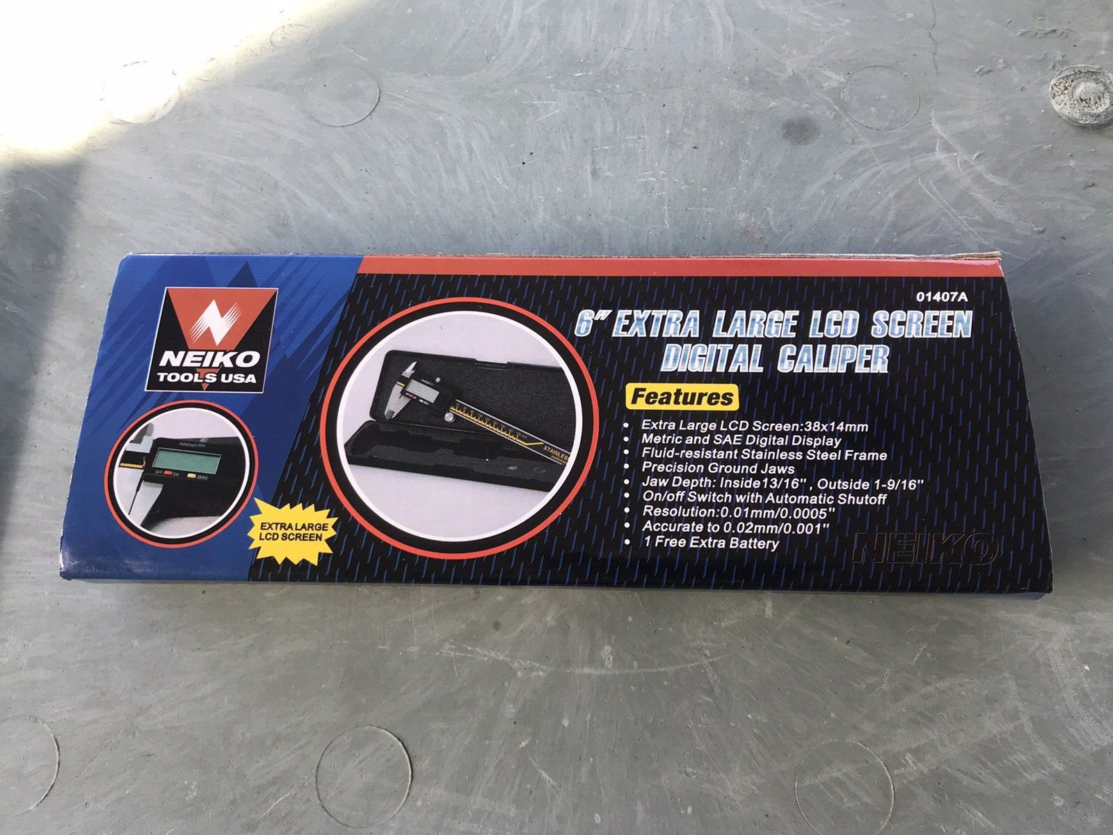 NEIKO 01407A Electronic Ex Large LCD Digital Caliper 0-6 In/0-150mm Stainl Steel