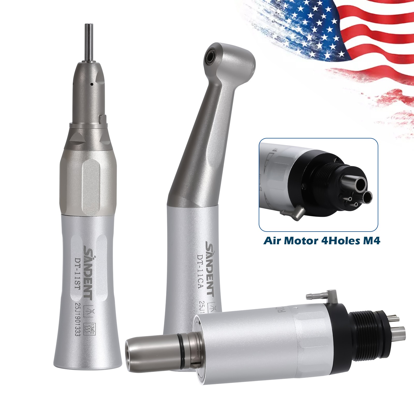 Dental 1:5 Increasing Handpiece Contra Angle LED Fit KAVO NSK Electric Motor USA