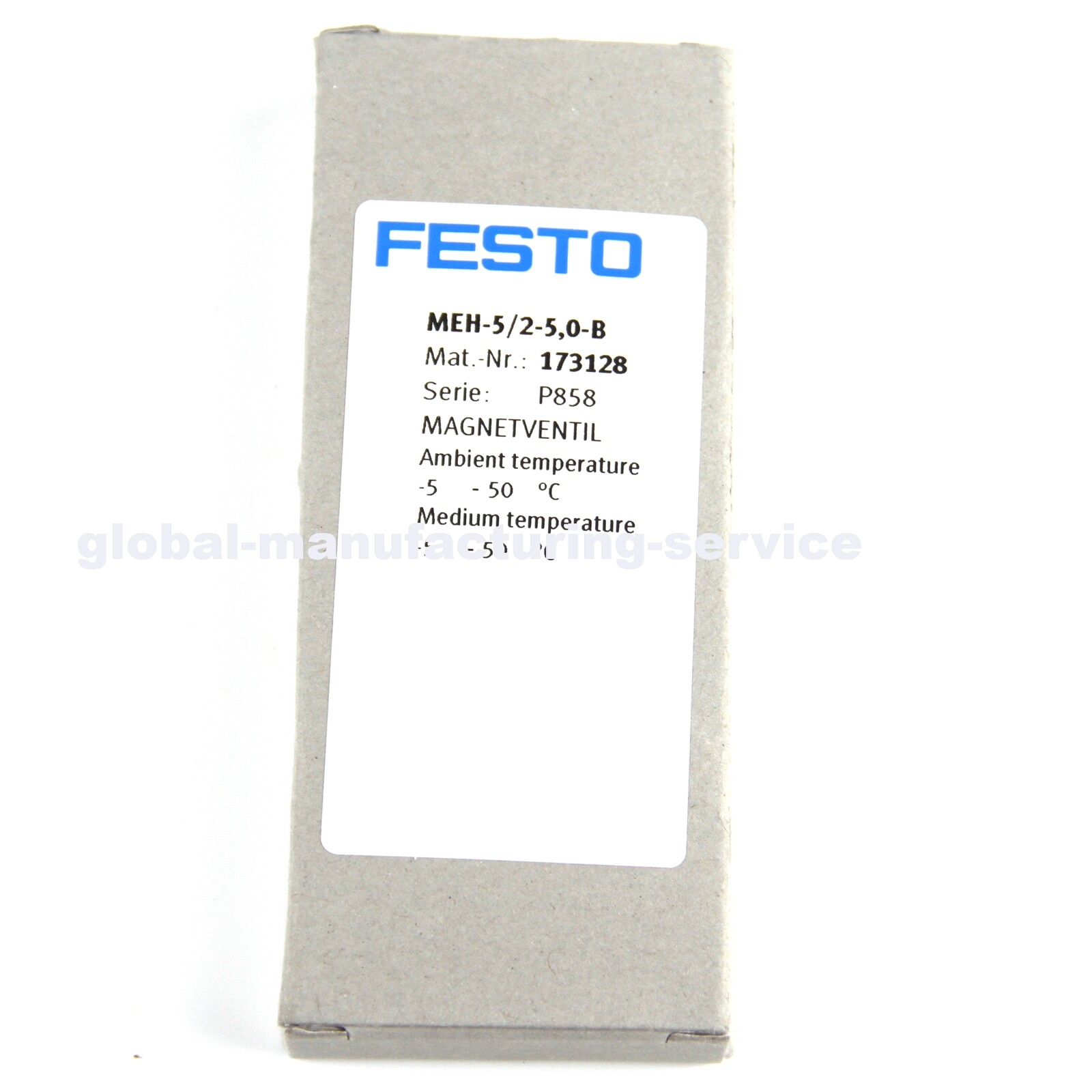 New In Box FESTO MEH-5/2-5,0-B 173128 SOLENOID VALVE PLC MODULE