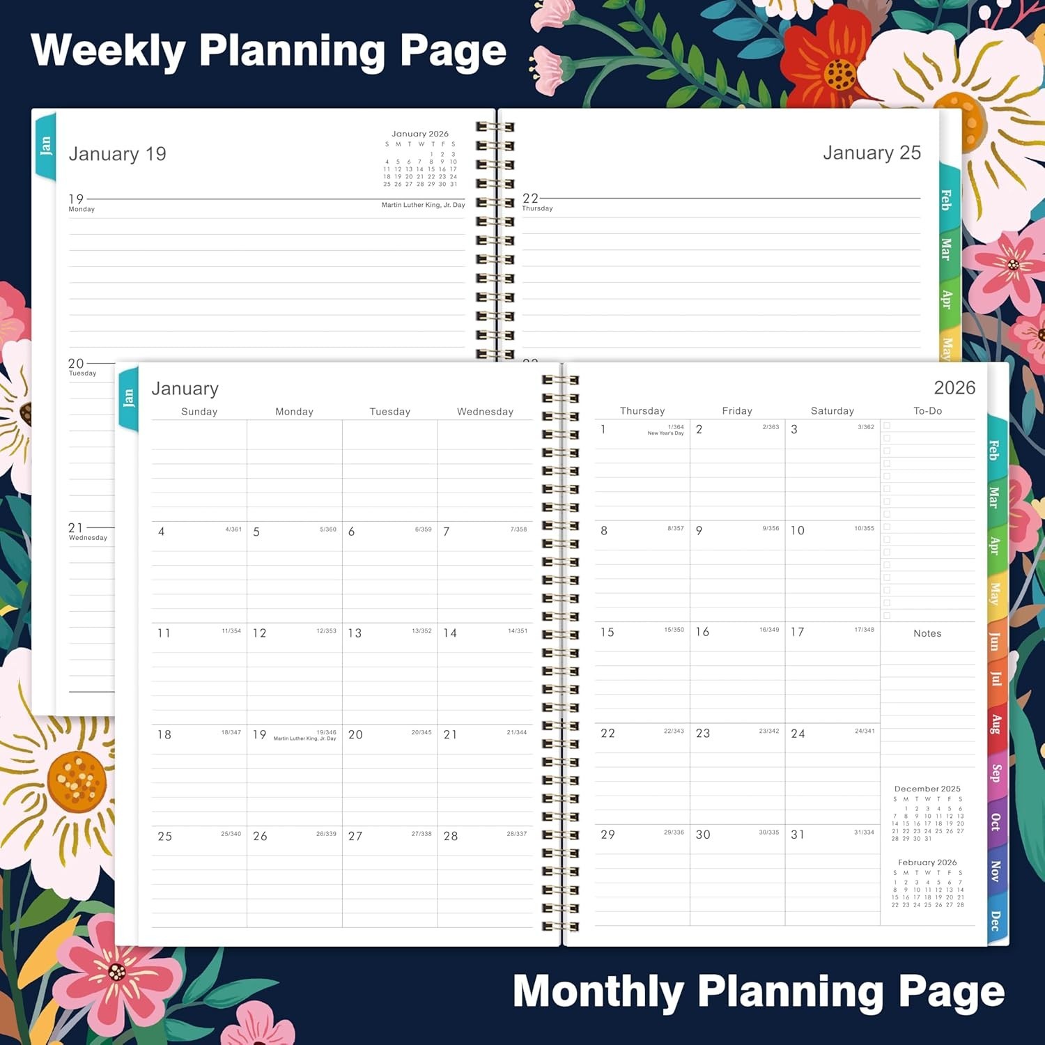 2026 Planner – 2026 Planner Weekly and Monthly from Jan. 2026 – Dec. 2026, Calen