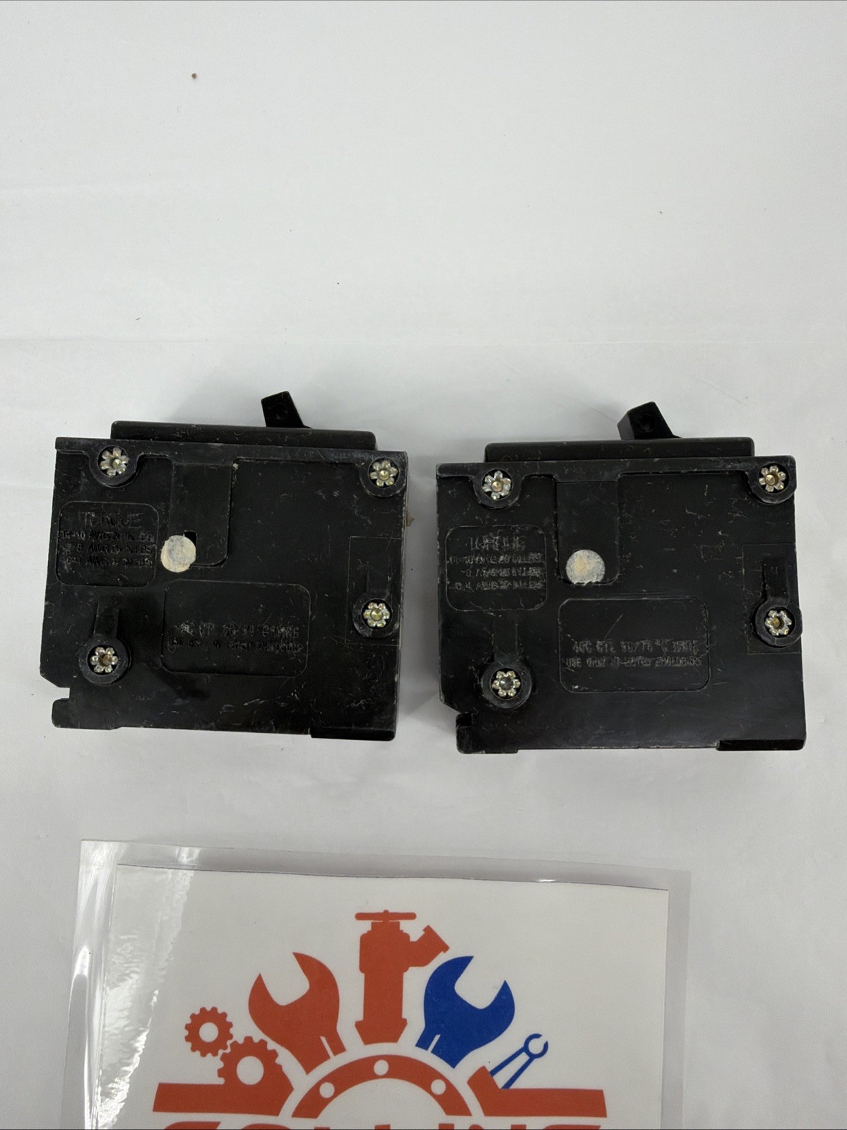 (Lot of 2) Eaton BR120 Circuit Breakers, 1 Pole, 20A, Type C120, 120/240V
