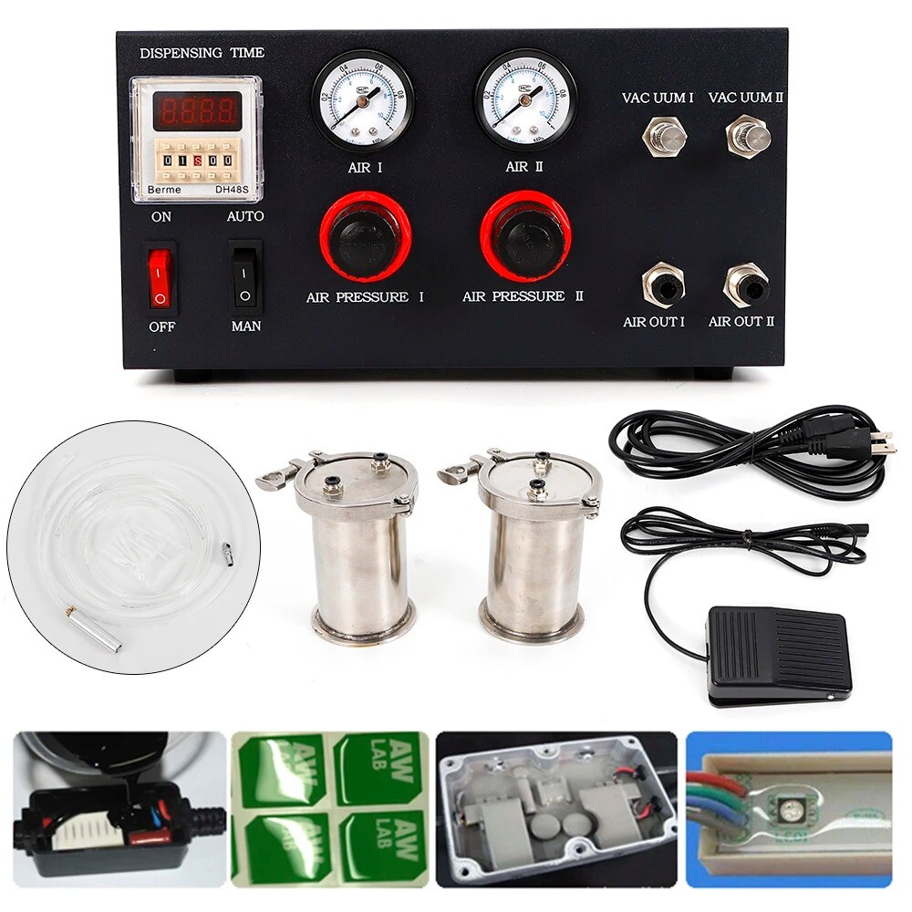 110V Semi-auto Quantify Digital AB Glue Epoxy Resin Dispenser Dispensing Machine