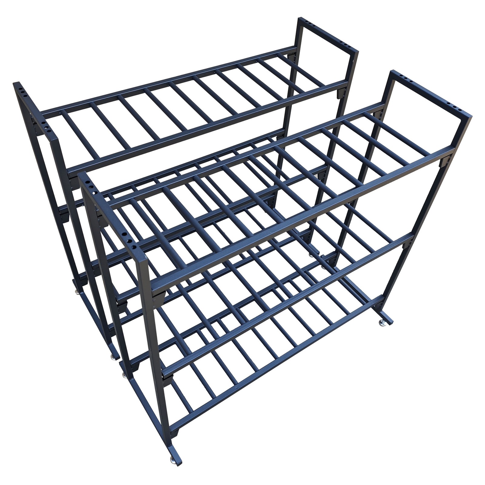 2 MotoProducts Battery Storage Rack holds 300 Pounds PER SHELF No tools required