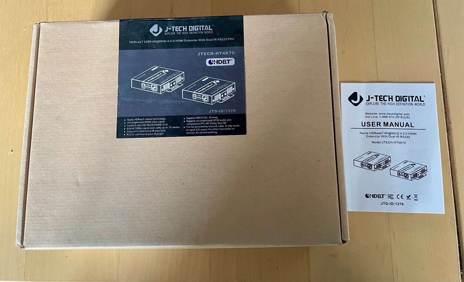 J-Tech Digital HDBaseT HDMI Extender 4K@60HZ 4:2:0 with Dual IR