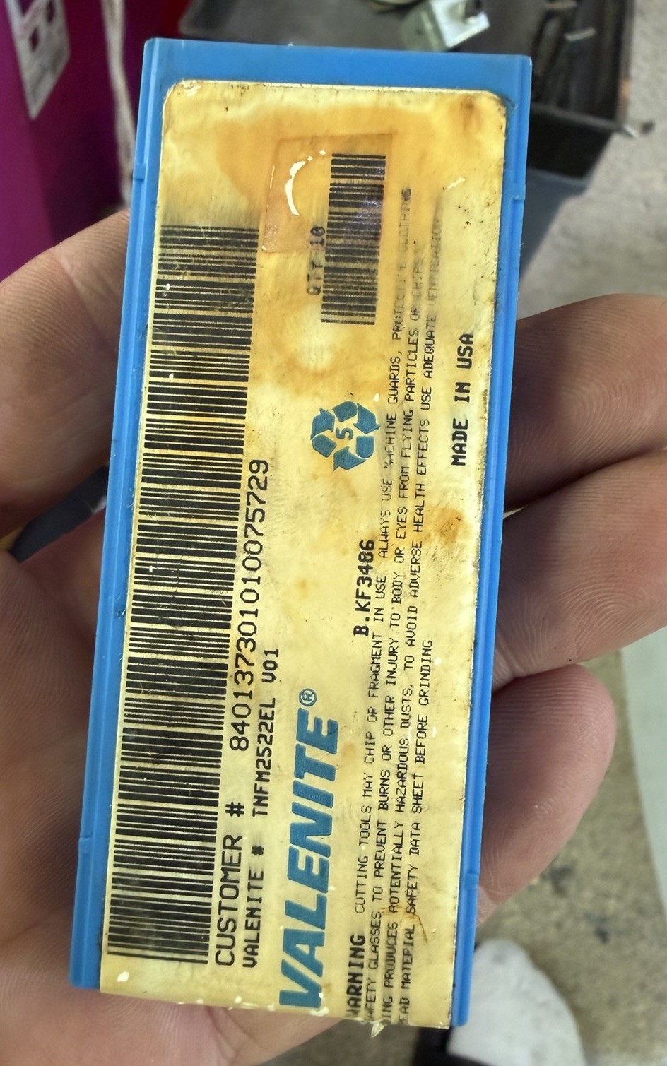 VALENITE 5/8 SHANK DIA BHP-EC-612 6″ OAL INDEXABLE BORING BAR TNFM INSERTS .625