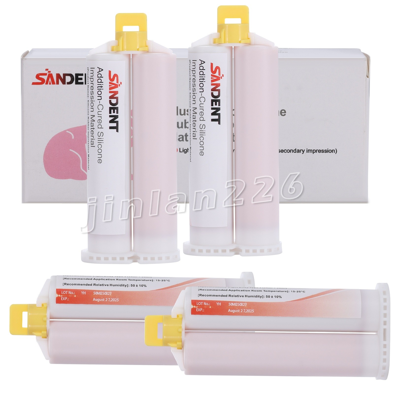 4 x Light Body Regular Set Dental Vinyl Polysiloxane Impression Material VPS PVS