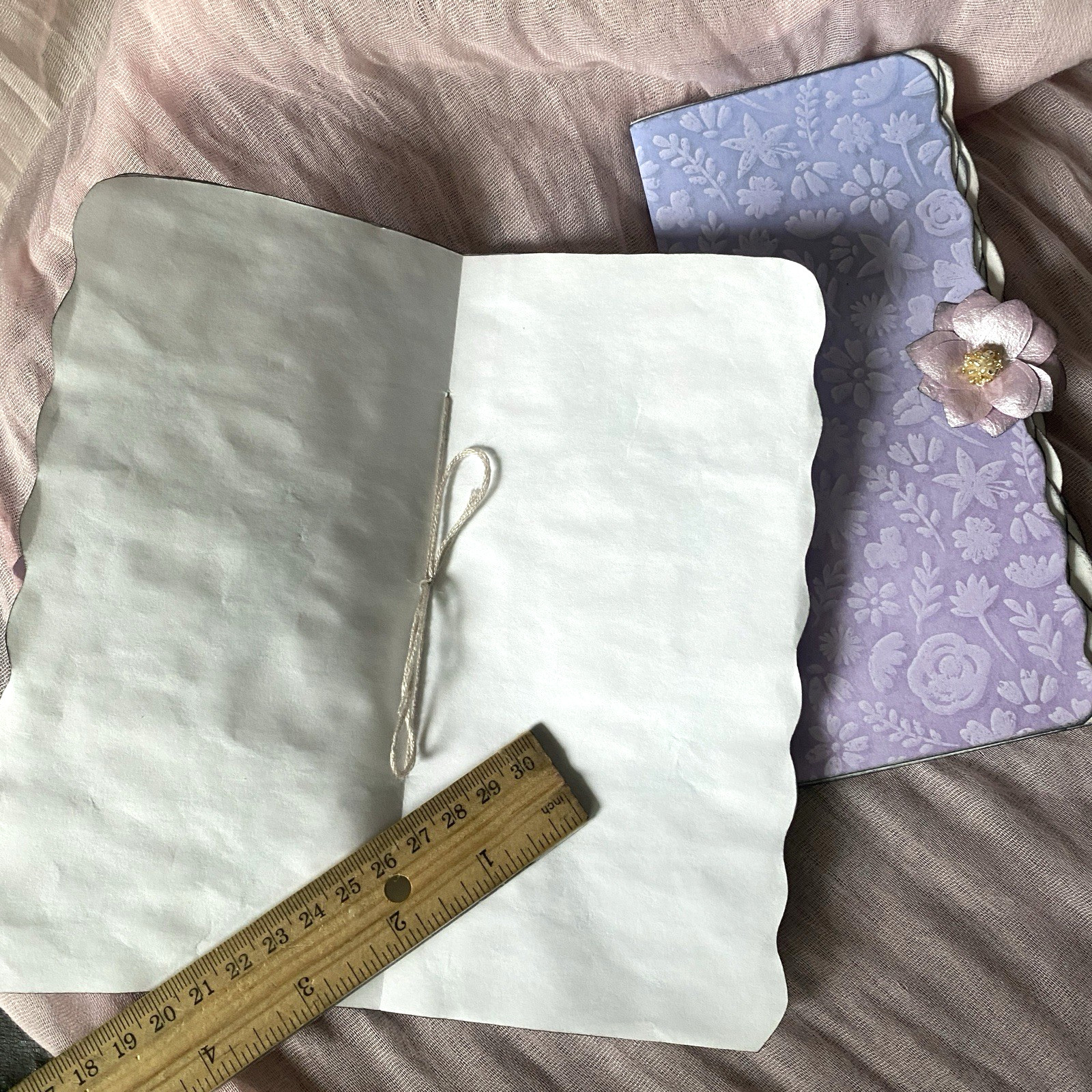 2 Handmade Junk Journal Blank Writing Booklets – Diary Book Layered Edge Slim
