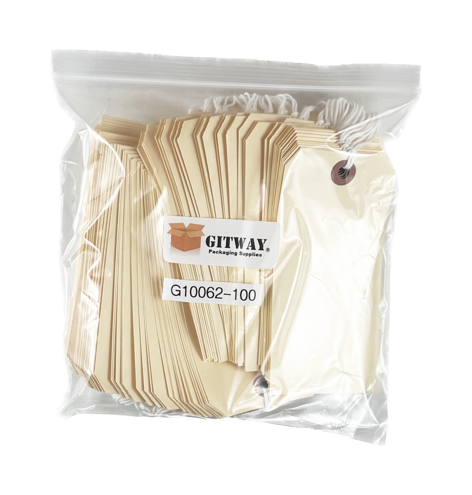 100 Manila 5 1/4″ x 2 5/8″ Size 6 Inventory Merchandise Price Tags with String