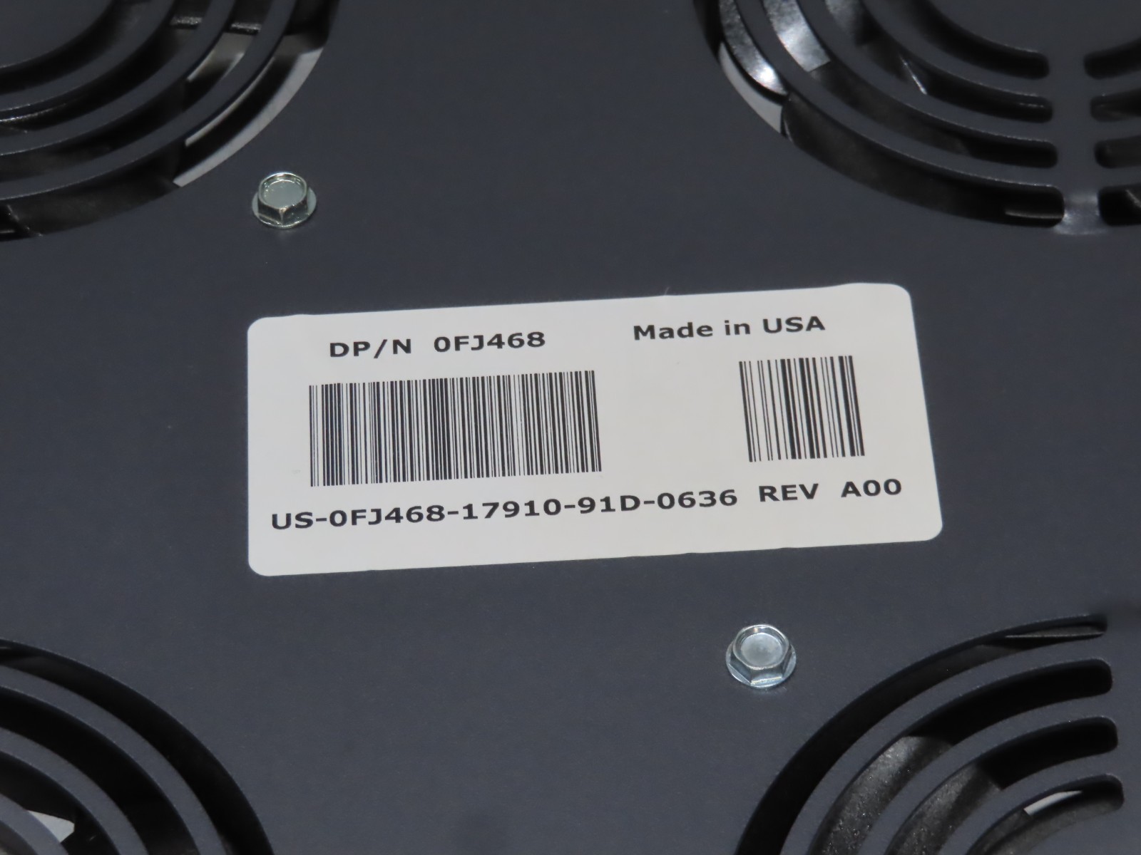 Dell PowerEdge 4210 110V 50/60Hz Optional Server Rack Fan Assembly FJ468 0FJ468