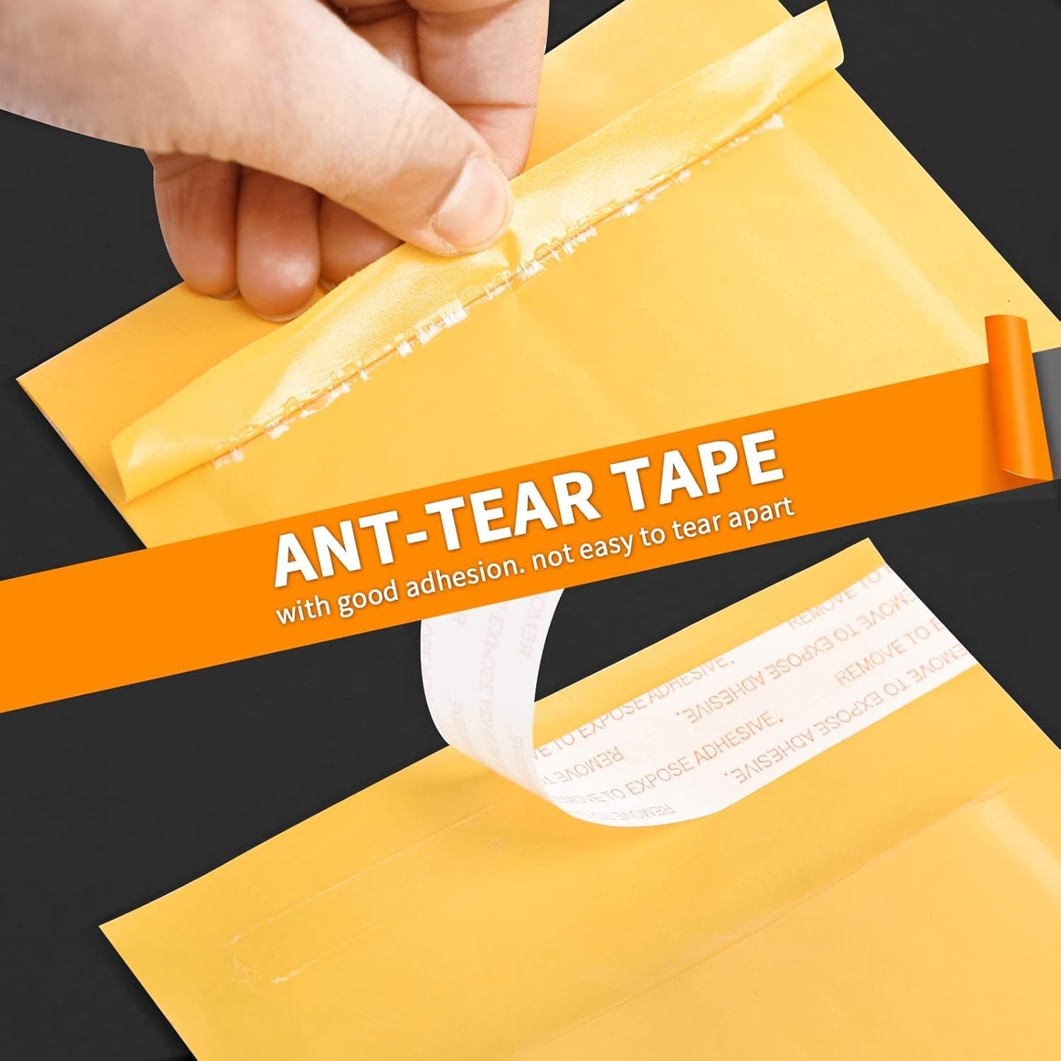 Kraft Bubble Mailers 4×7 Inches, 100 Pack – Self-Sealing Yellow Shipping Bags