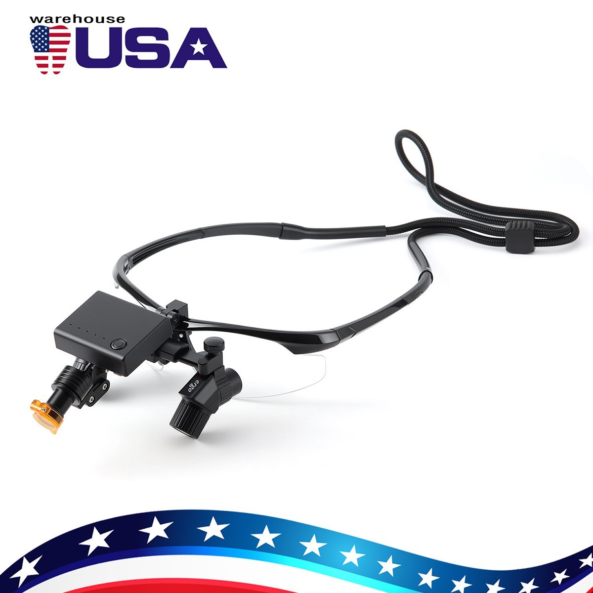 3.0X Dental Medical Ergo Loupes Surgical Magnifier+ 5W LED Surgical Head Light