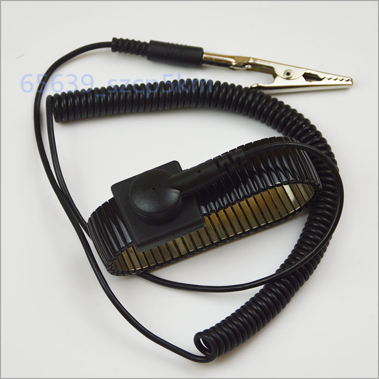 ESD Safe Anti Static Wrist Strap 6ft Ground cord METAL WRISTBAND Black