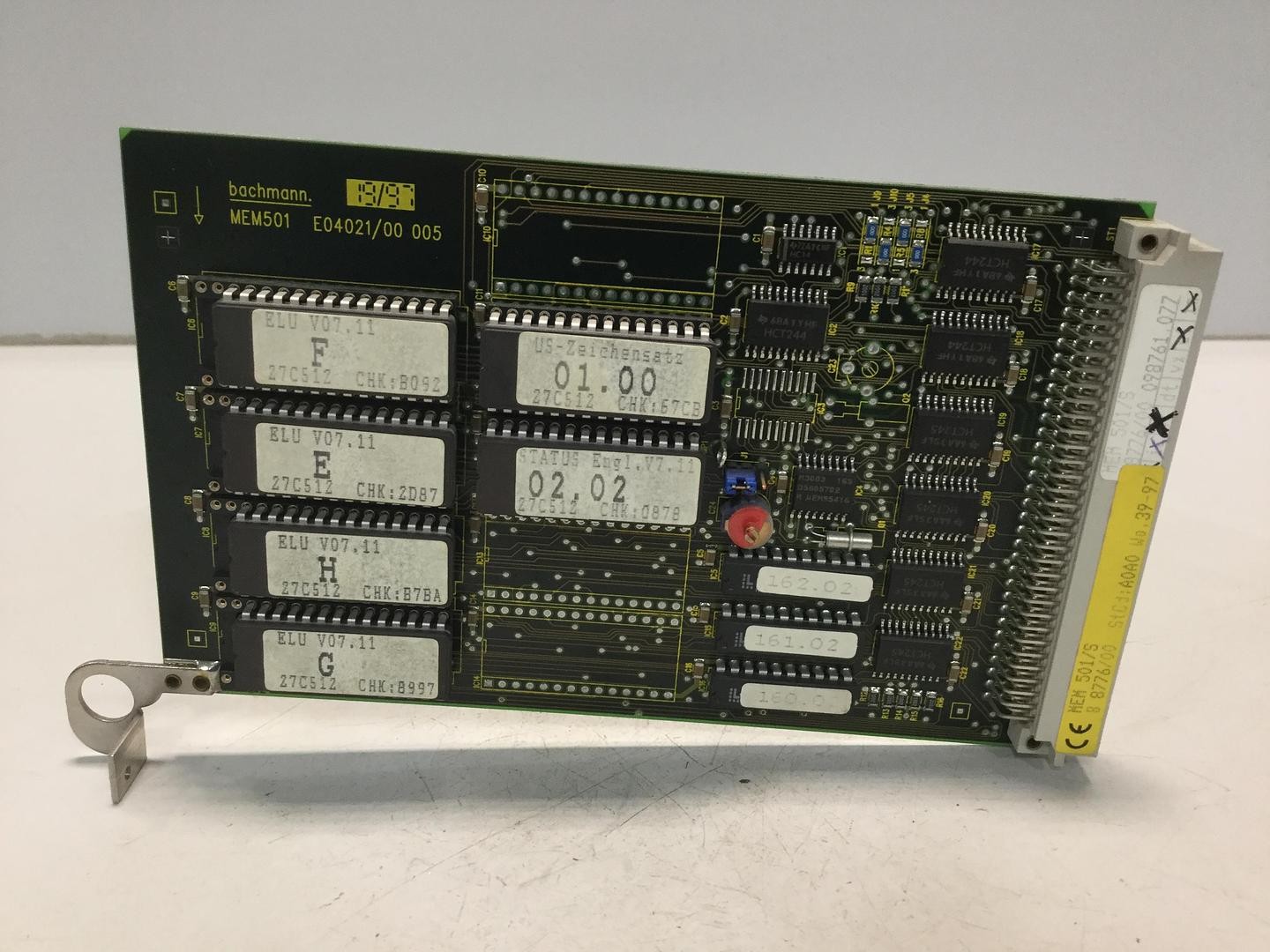 BACHMANN ELECTRONIC Circuit Board E04021/00 005 MEM501 Used #103108