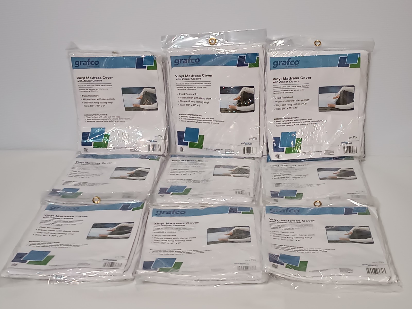 Graham-Field 3862-1 Grafco Vinyl Mattress Cover with Zipper Closure, 80″x36″x6″