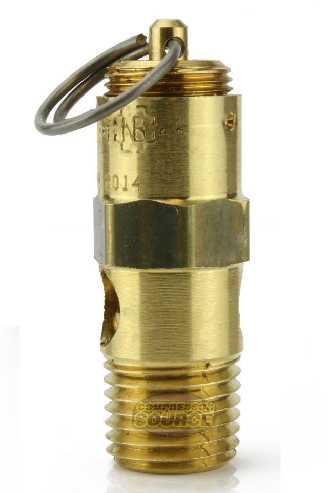 175 PSI Air Compressor Safety Relief Pop Off Valve Solid Brass 1/4″ Male NPT USA