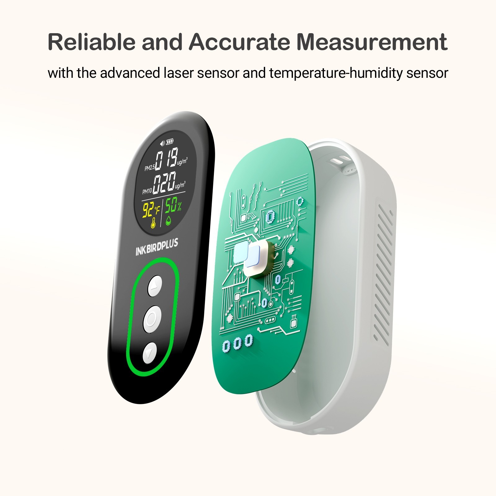 Carbon Monoxide Detector Indoor Air Quality Monitor HD10 Adjustable Brightness