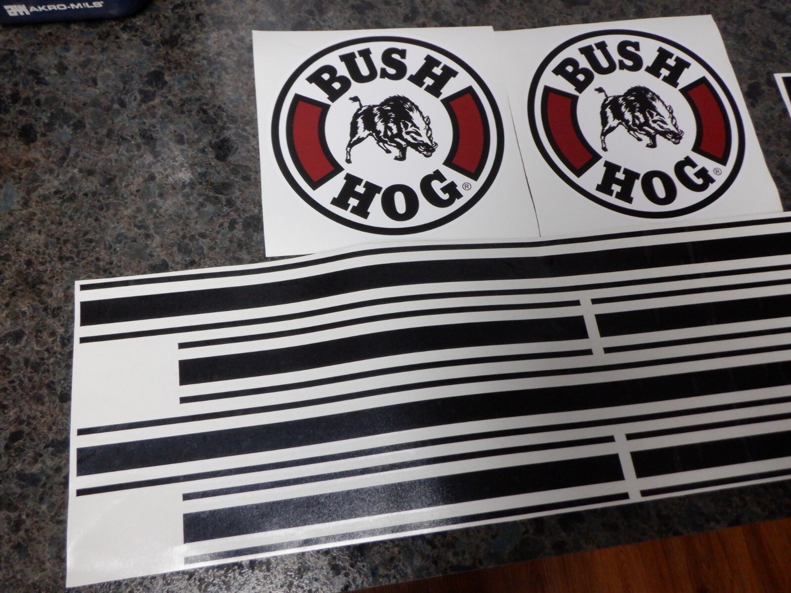 BUSH HOG LOADER DECALS. MODEL 2400QT. VINYL. SEE DETAILS