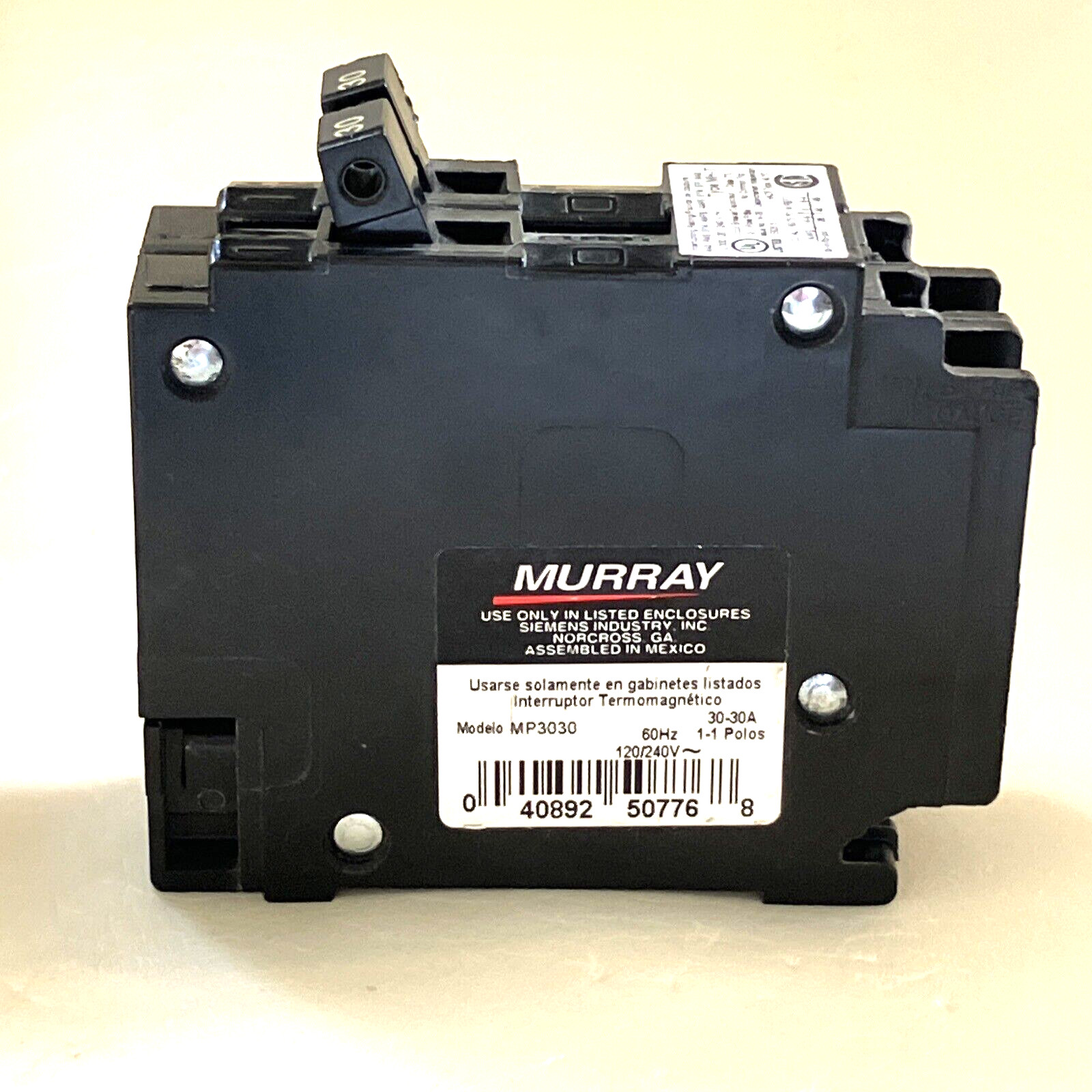 MURRAY MP3030 30A 120V/240V 1-POLE CIRCUIT BREAKER New!! CTL