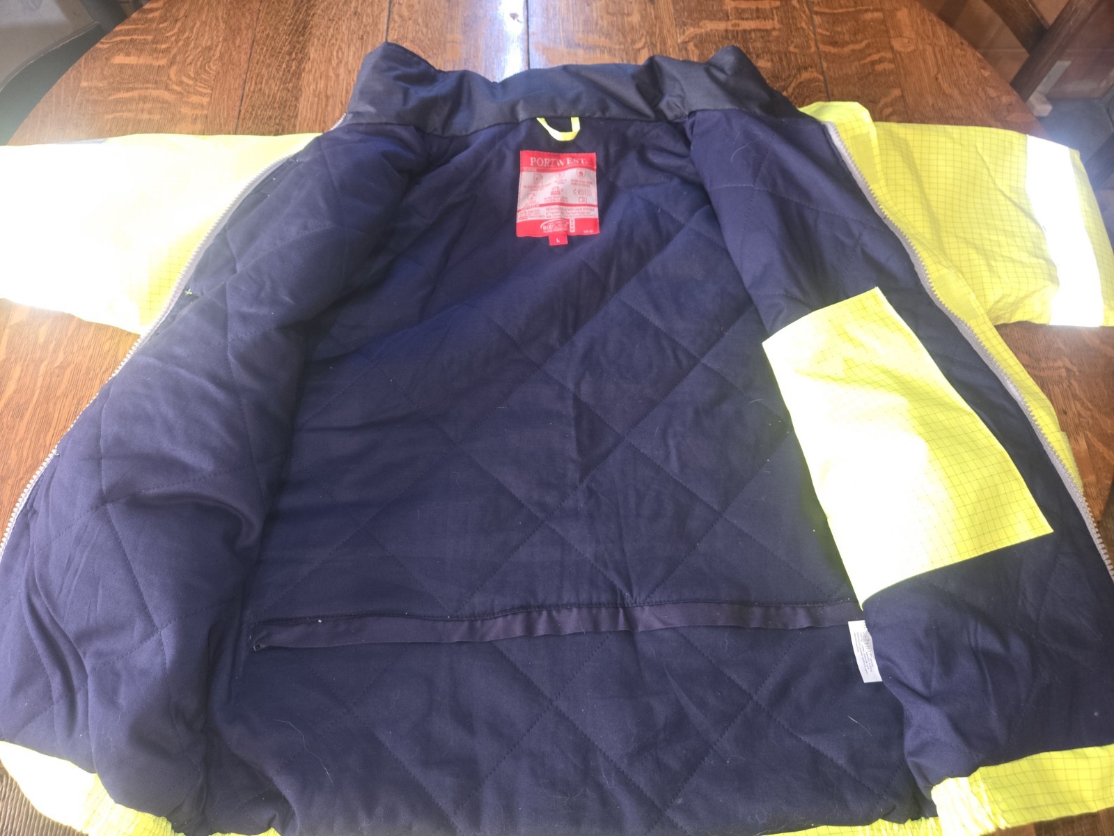 Portwest Biz Flame Anti Static Flame Resistant Hi Visibility Rain Jacket Large
